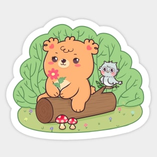 Adventure Life of Bear Sticker